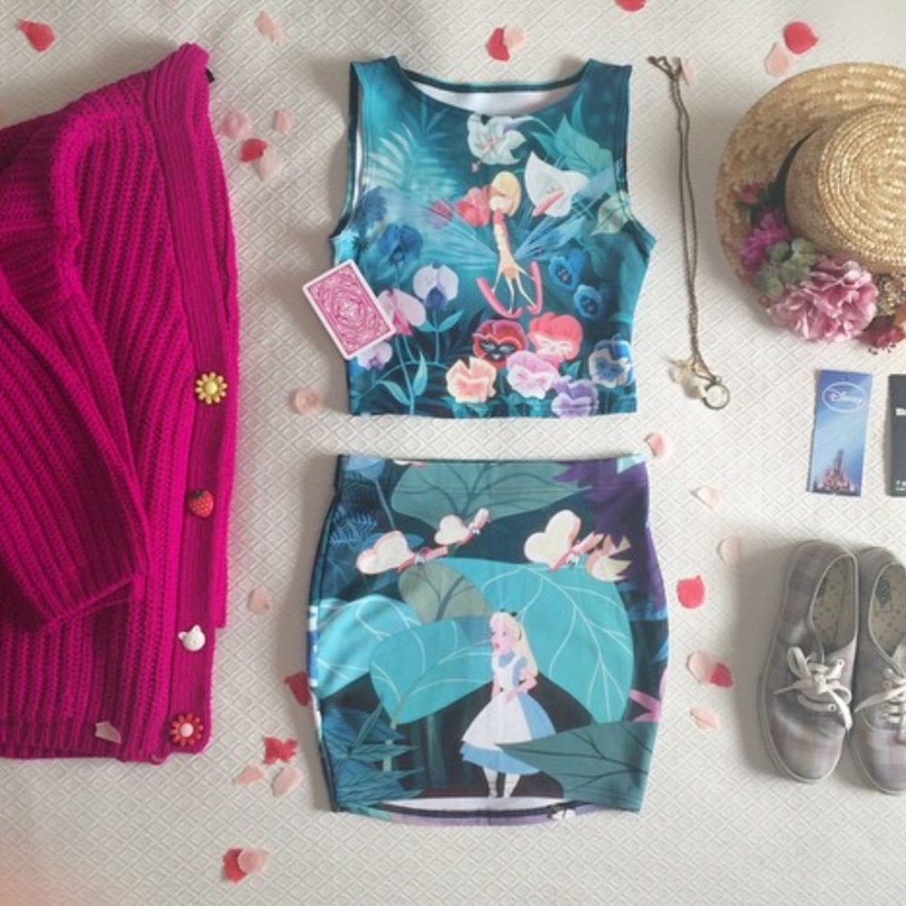 Black Milk Alice in Wonderland wifey skirt